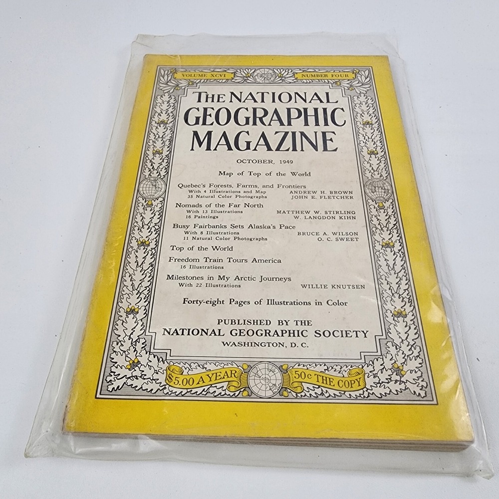 National Geographic Magazine October 1949 No Insert